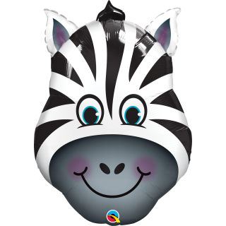 Folienballon Zany Zebra Kopf