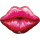 Folienfigur Big Red Kissey Lips