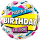 Folienballon Happy Birthday To You 90s Retro