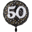 Folienballon Zahl 50 Sparkling Celebration groß