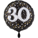 Folienballon Zahl 30 Sparkling Celebration groß