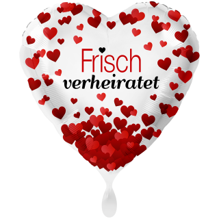 Folienballon Frisch Verheiratet Herzen gro&szlig;