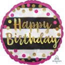 Folienballon Birthday Pink and Gold Milestone