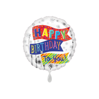 Folienballon Birthday Flags*
