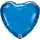 Folienballon Herz blue sapphire