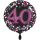 Folienballon Zahl 40 Sparkling Celebration Pink groß