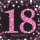 Servietten Geburtstag Zahl 18 Sparkling Celebration pink