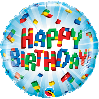 Folienballon Geburtstag Birthday Exploding Blocks