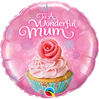 Folienballon To A Wonderful Mum Cupcake*