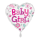 Folienballon Baby Girl Heart