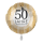Folienballon Zahl 50 Jahre Golden Stripes