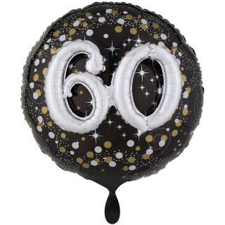 Folienballon Zahl 60 Sparkling Celebration groß