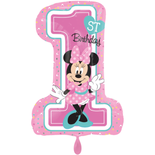 Folienballon Minnie Maus 1st Birthday groß