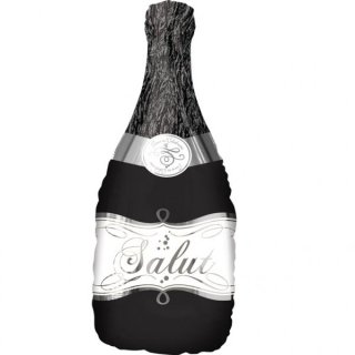 Folienballon Bubbly Wine Bottle Black groß