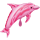 Folienballon Pink Dolphin groß