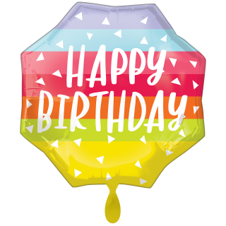 Folienballon Bright and Bold Birthday gro&szlig;