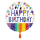 Folienballon Birthday Triangles Stripes & Stars
