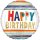 Folienballon Happy Birthday Letters and Stripes