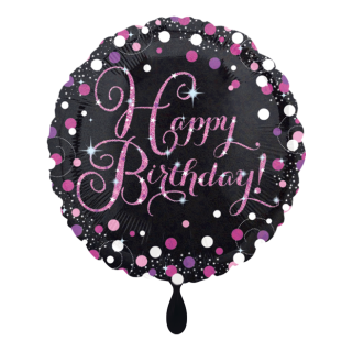 Folienballon Sparkling Birthday Pink
