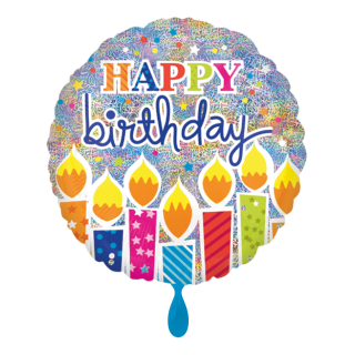 Folienballon Shimmer Birthday Candles