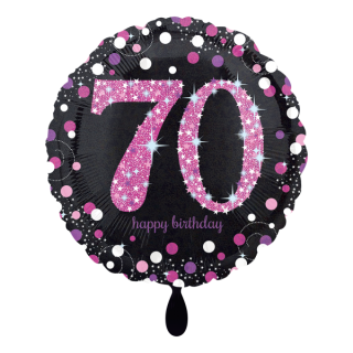 Folienballon Zahl 70 Pink Celebration