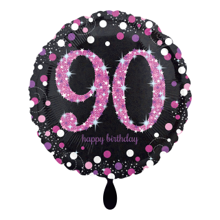 Folienballon Zahl 90 Pink Celebration