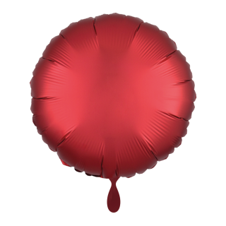 Folienballon Rund Satin Rot