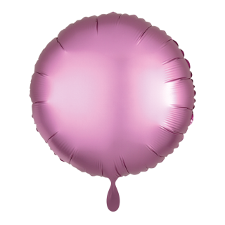 Folienballon Rund Satin Rosa Flamingo