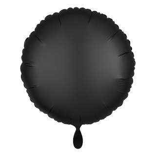 Folienballon Rund Schwarz satin luxe