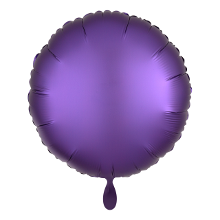 Folienballon Rund Satin Purple Royale