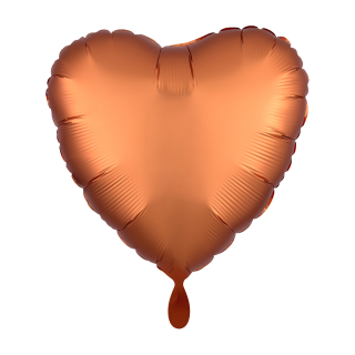 Folienballon Herz Orange Satin