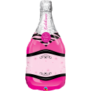 Folienballon Celebrate Bubbly Wine Bottle Pink