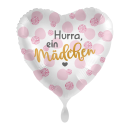 Folienballon Hurra, ein Mädchen