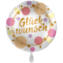 Folienballon Shiny Dots Gl&uuml;ckwunsch gro&szlig;