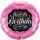 Folienballon Birthday Pink und Black