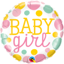 Folienballon Baby Girl Dots