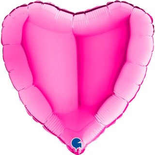 Folienballon Herz magenta