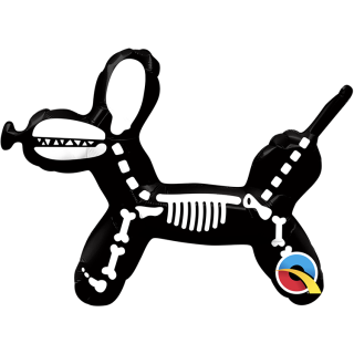 Folienballon Balloon Dog Skeleton nur Luftf&uuml;llung