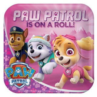 Pappteller Paw Patrol pink