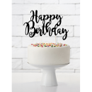 Cake Topper Happy Birthday schwarz