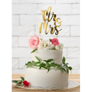 Cake Topper Mr & Mrs gold