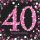 Servietten Geburtstag Zahl 40 Sparkling Celebration pink