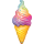 Folienballon Rainbow Swirl Ice Cream
