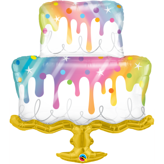 Folienballon Rainbow Drip Cake