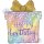 Folienballon Happy Birthday Present opal