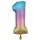 Folienballon Zahl 1 Regenbogen Pastel groß