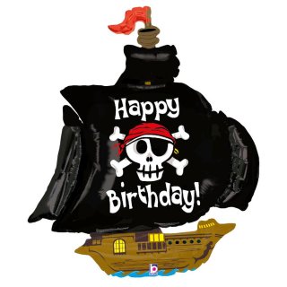 Folienballon Piratenschiff Birthday