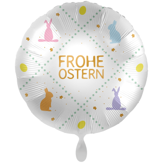 Folienballon Frohe Ostern Pastell groß