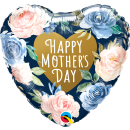 Folienballon Mothers Day Pink & Blue Roses