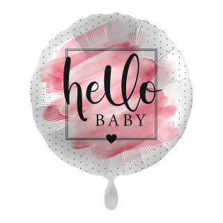 Folienballon Hello Baby rosa